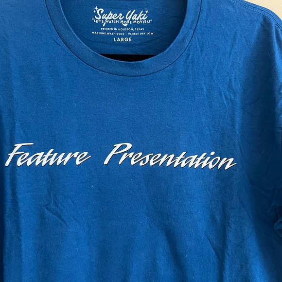 Super Yaki Feature Presentation Short Sleeve Movies Tee in Blue - Picture 3 of 5